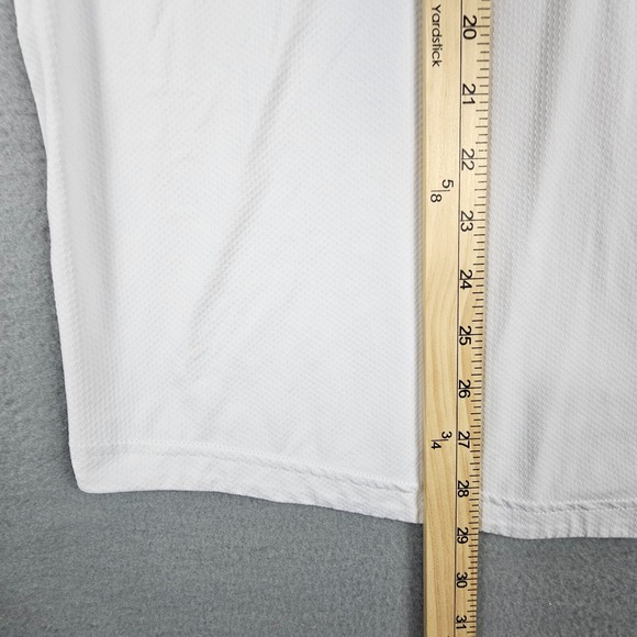 Under Armour Shirt Mens Large White‎ Grey Iso Chill Performance Golf Polo Shirt - Picture 4 of 5